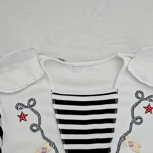 VTG 90s BECHAMEL Sailor Cotton Top, size S - Picture 10 of 10